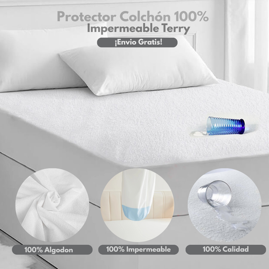 Protector Colchón 100% Impermeable Terry