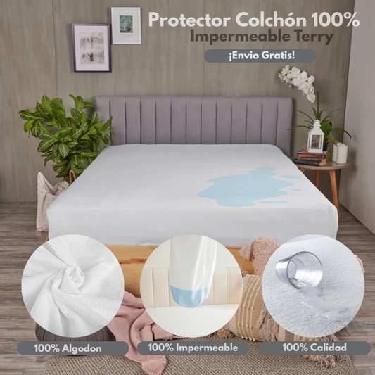 Protector Colchón 100% Impermeable Terry